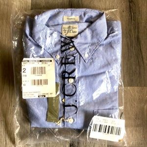 NWT J.Crew 100% cotton Classic men’s button up shirt